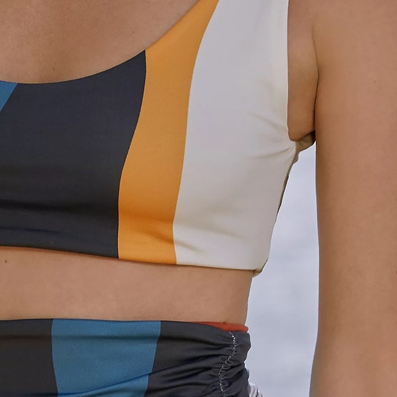 Cala de La Cruz Bikini Set High Waist Colorblock Sara Top and Scarlette Bottom - Picture 5 of 15